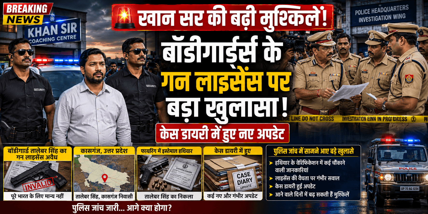 खान सर के बॉडीगार्ड के हथियार लाइसेंस मामले में पुलिस जांच