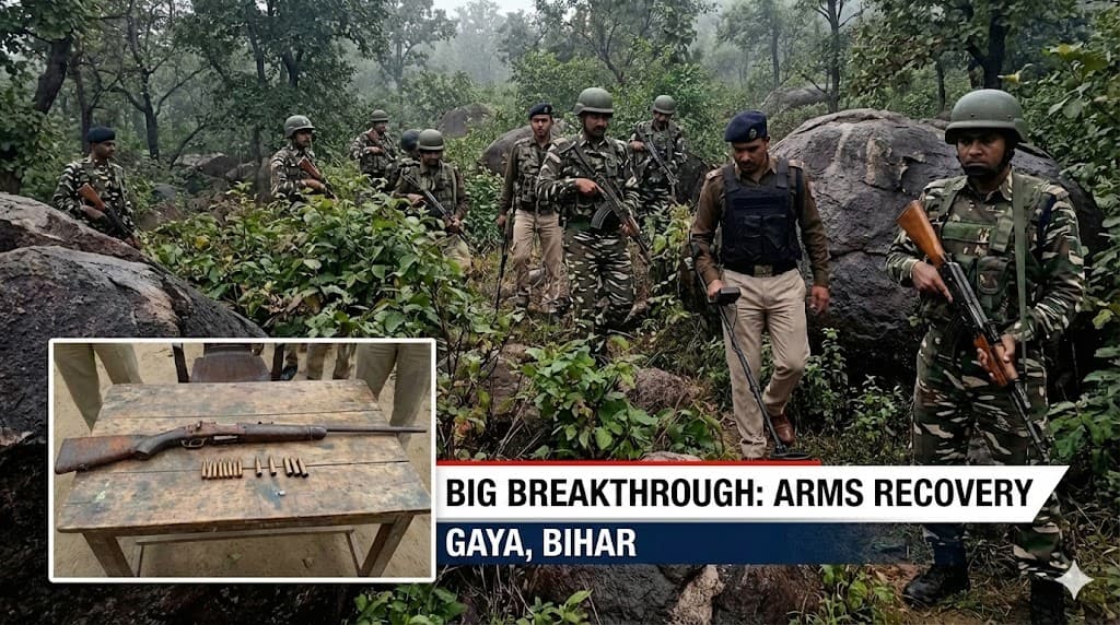 गया में नक्सली साजिश नाकाम: पुलिस-CRPF के सर्च ऑपरेशन में हथियार बरामद