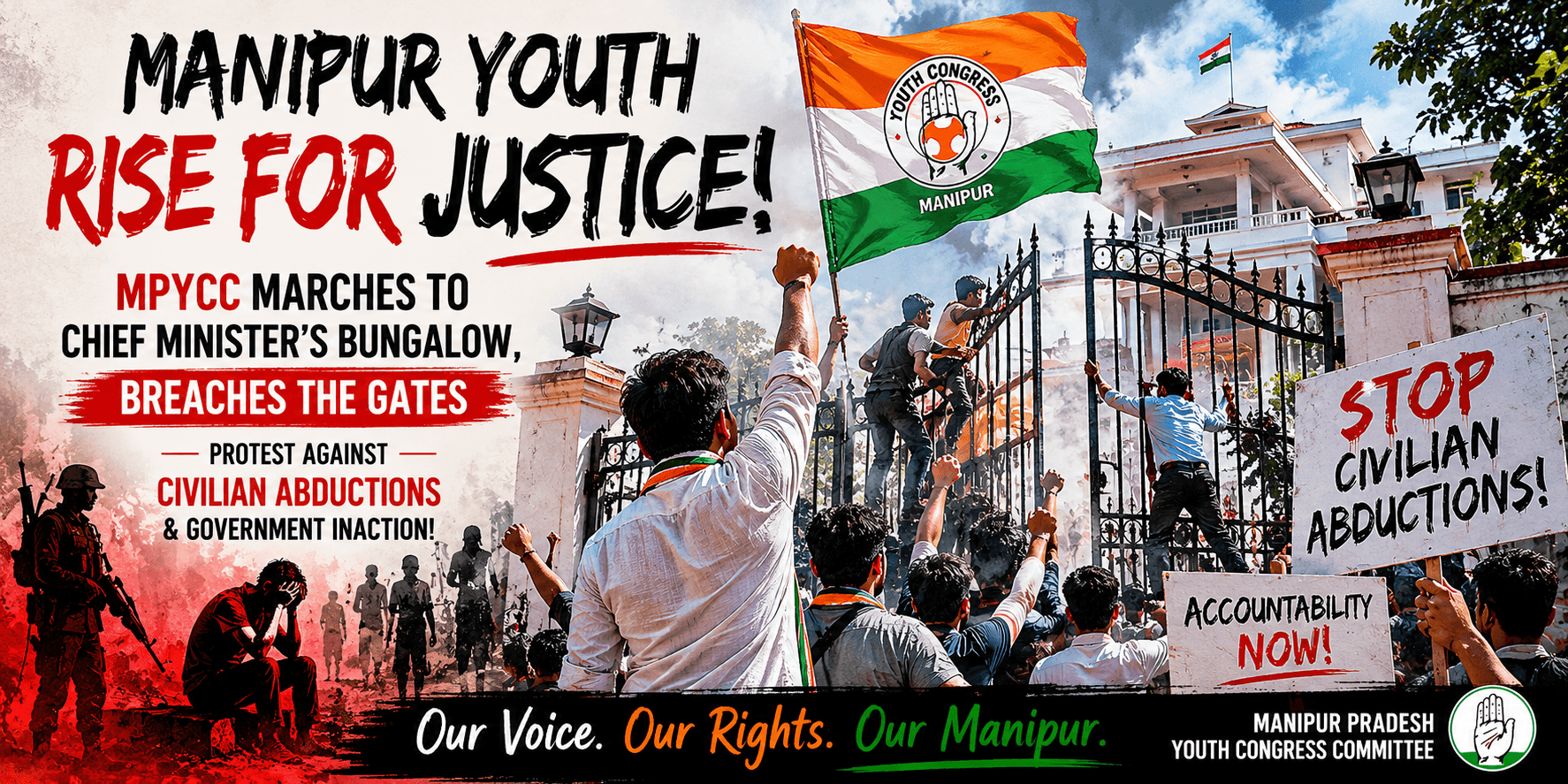 Manipur Youth Congress Protest